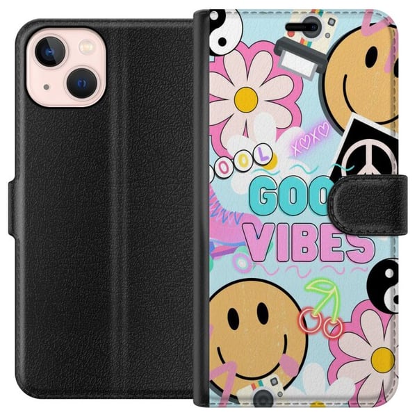 Kompatibelt Lommeboketui til Apple iPhone 13 mini Gode Vibber Kompatibelt Lommeboketui til Apple iPhone 13 mini Gode Vibber