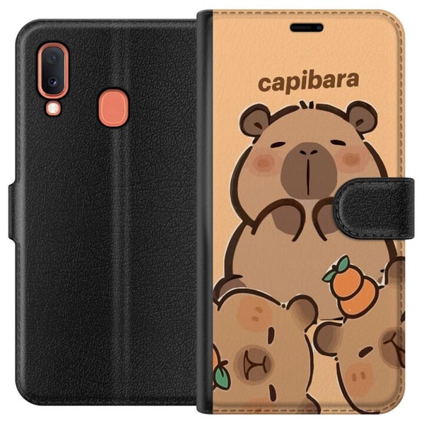 Kompatibelt Lommeboketui til Samsung Galaxy A20e Capybara kawaii søt figur samleobjekt Kompatibelt Lommeboketui til Samsung Galaxy A20e Capybara kawaii søt figur samleobjekt