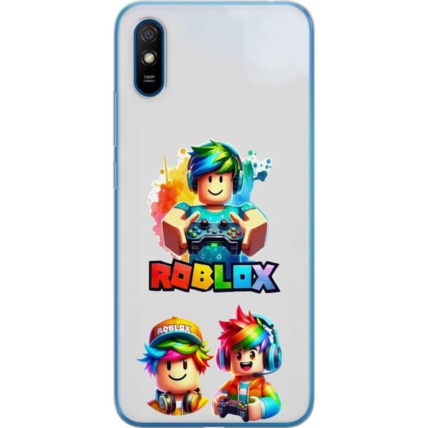 Kompatibel Mobilcover til Xiaomi Redmi 9A Roblox Rainbow Gamer Design farverig spilverden med figurer i regnbuens farver fyldt med glæde og kreativ e