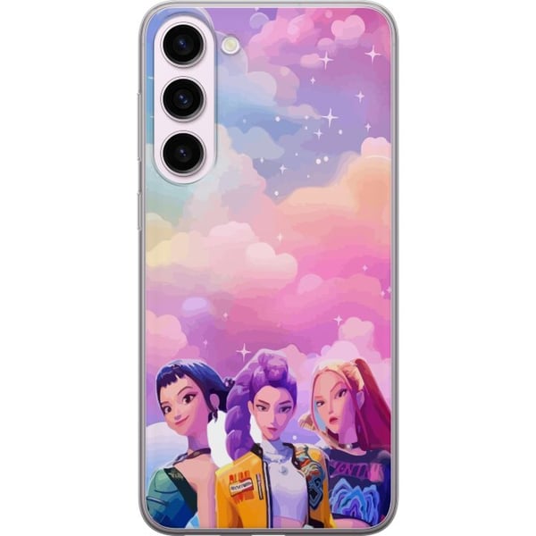 Kompatibel Mobilcover til Samsung Galaxy S23+ Farverig poppigetrio med futuristisk stil og pastelhimlen, moderne ungdommelig illustration Kompatibel Mobilcover til Samsung Galaxy S23+ Farverig poppigetrio med futuristisk stil og pastelhimlen, moderne ungdommelig illustration