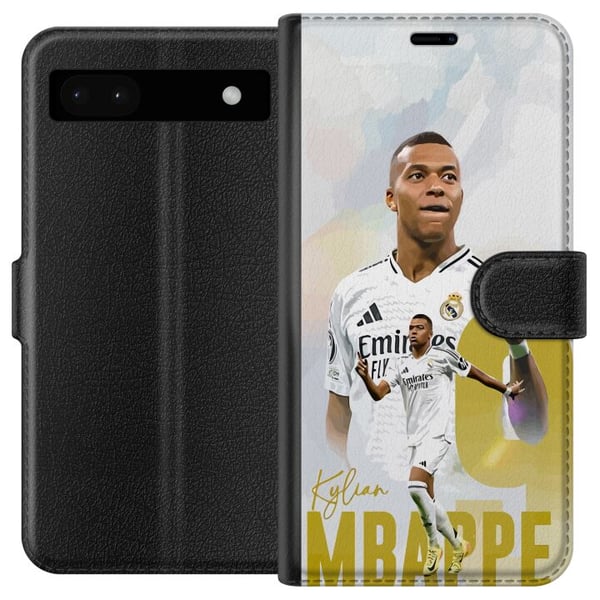 Yhteensopiva Lompakkokotelo Google Pixel 6a Kylian Mbappé Real Madrid Ranska La Ligan johtava maalintekijä nopea hyökkääjä, jolla on räjähtävyyttä ja