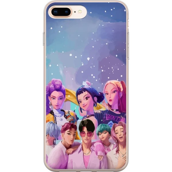 Kompatibel Mobilcover til Apple iPhone 8 Plus HuntrX Collab-motiv med farverige K-pop-karakterer i moderne futuristisk stil med glitrende detaljer