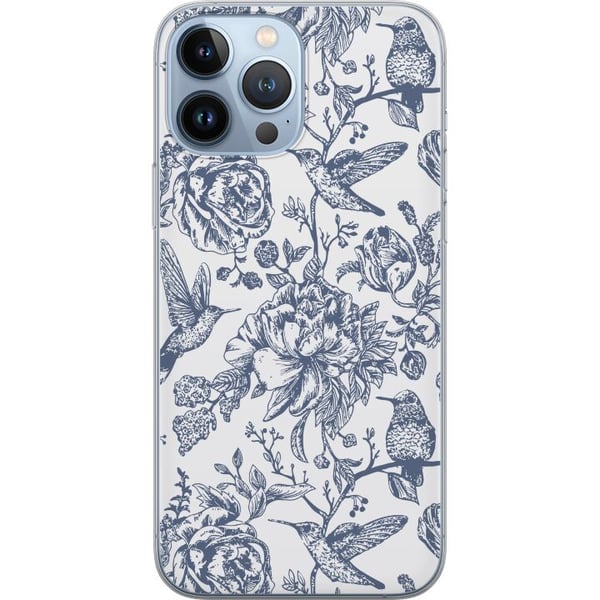 Kompatibel Mobilcover til Apple iPhone 13 Pro Max Blomster & Fugle - Romantisk Vintage-stil Mønster