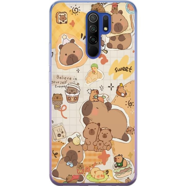 Kompatibelt Mobilskal till Xiaomi Redmi 9 Kawaii capybara mobilskal med gulliga djurmotiv