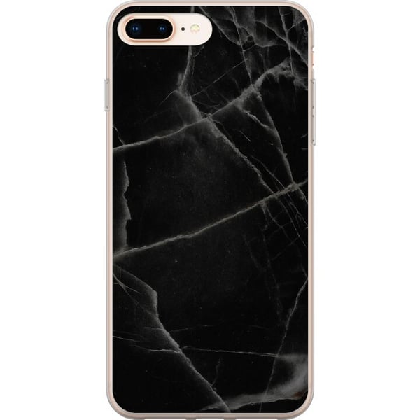 Yhteensopiva Puhelinkuori Apple iPhone 8 Plus Musta marmori Yhteensopiva Puhelinkuori Apple iPhone 8 Plus Musta marmori