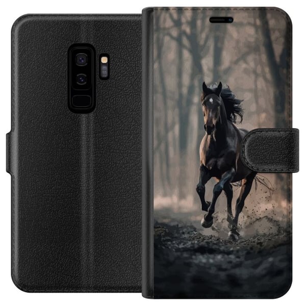 Kompatibelt Plånboksfodral till Samsung Galaxy S9+ Running horse Kompatibelt Plånboksfodral till Samsung Galaxy S9+ Running horse