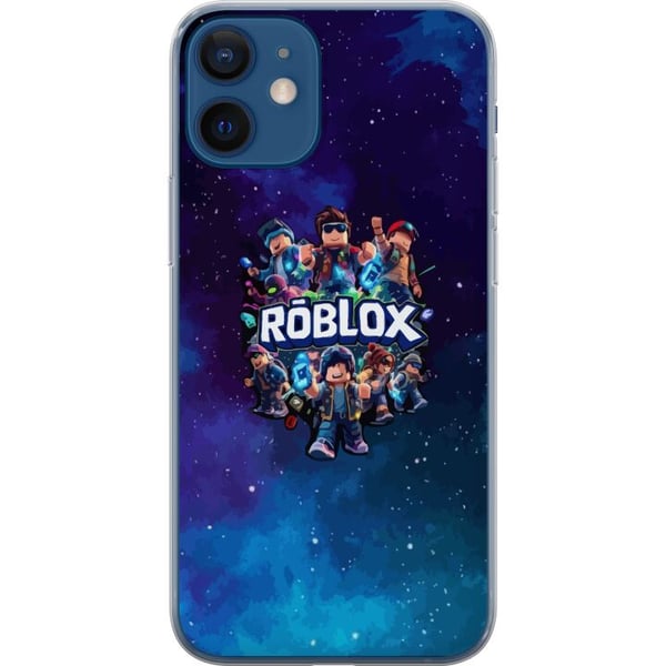 Kompatibel Mobilcover til Apple iPhone 12 Roblox-gamingdesign med avatarer, galaksebaggrund i blå og lilla nuancer, populær Roblox-stil, episk tegnes