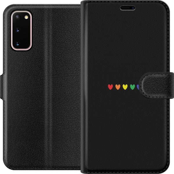 Yhteensopiva Lompakkokotelo Samsung Galaxy S20 Ylpeä Sydämet