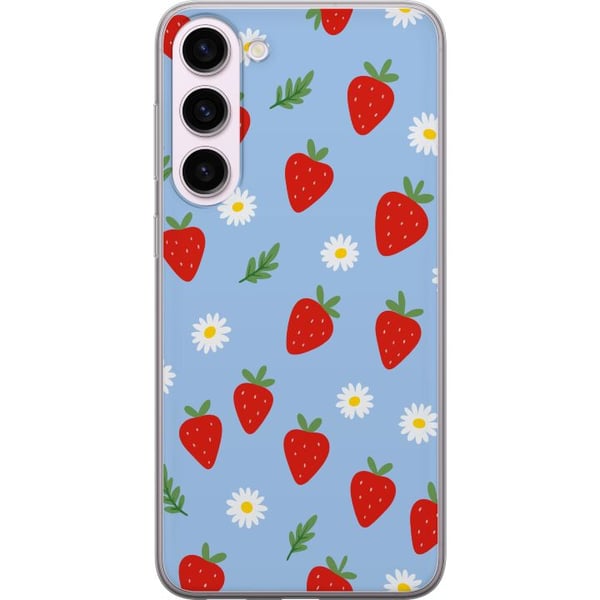 Kompatibel Mobilcover til Samsung Galaxy S23+ jordbær jordbær mønster sommer blomster præstekrave svensk midsommer retro tryk bærdesign Kompatibel Mobilcover til Samsung Galaxy S23+ jordbær jordbær mønster sommer blomster præstekrave svensk midsommer retro tryk bærdesign