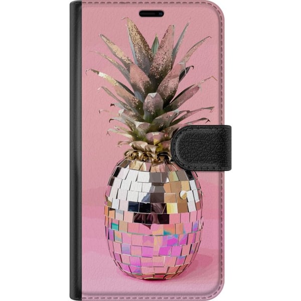 Kompatibelt Lommeboketui til Samsung Galaxy S20 FE Disco Pineapple ananas i speilmosaikk popkunst rosa bakgrunn glitrende tropisk design