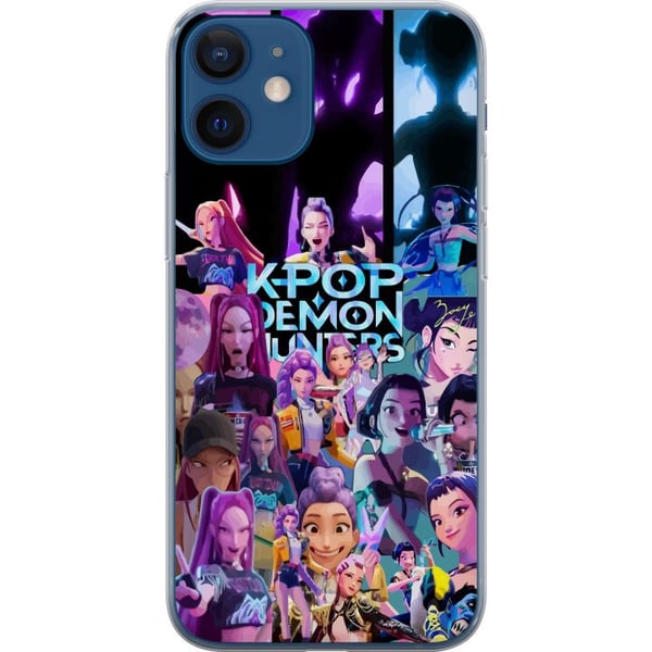 Yhteensopiva Puhelinkuori Apple iPhone 12 mini KPop Demon Hunters tumma anime-vinyylihahmo