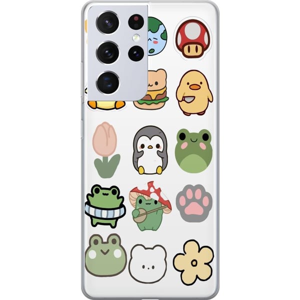Kompatibel Mobilcover til Samsung Galaxy S21 Ultra 5G Kawaii Friends