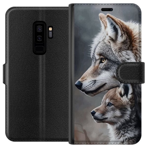 Kompatibelt Plånboksfodral till Samsung Galaxy S9+ Wolves Wild Nature Animal Mystic
