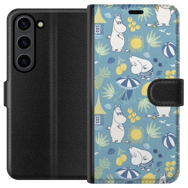 Kompatibelt Lommeboketui til Samsung Galaxy S24 Strandtema med frukter, parasoller, sommerhus og glade figurer i et fargerikt mønster fylt med lekne Kompatibelt Lommeboketui til Samsung Galaxy S24 Strandtema med frukter, parasoller, sommerhus og glade figurer i et fargerikt mønster fylt med lekne