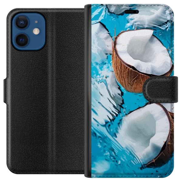 Yhteensopiva Lompakkokotelo Apple iPhone 12 mini Kookos Uima-allas Kesä Ranta Paratiisi