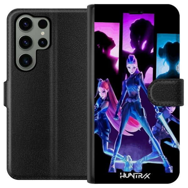 Kompatibel Tegnebogsetui til Samsung Galaxy S23 Ultra Futuristisk girl group-illustration med neonlys og stærke farver i sci-fi-æstetik