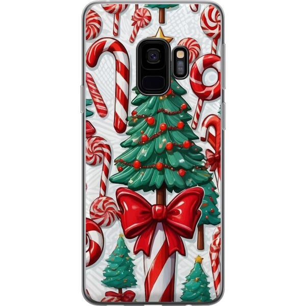 Kompatibelt Mobilskal till Samsung Galaxy S9 Julgran poster Christmas tree polkagris godis holiday sweets julmotiv retro candy canes design art Kompatibelt Mobilskal till Samsung Galaxy S9 Julgran poster Christmas tree polkagris godis holiday sweets julmotiv retro candy canes design art