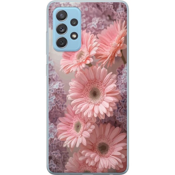 Kompatibelt Mobilskal till Samsung Galaxy A52 5G Pink Flowers Floral Pattern Design Kompatibelt Mobilskal till Samsung Galaxy A52 5G Pink Flowers Floral Pattern Design