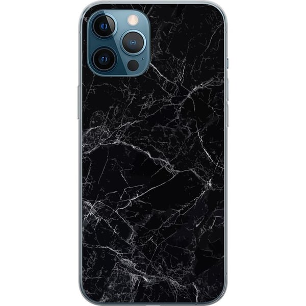 Yhteensopiva Puhelinkuori Apple iPhone 12 Pro Max Marmori Musta