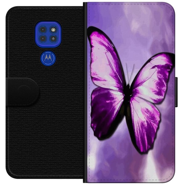 Kompatibel Tegnebogsetui til Motorola Moto G9 Play Sommerfugl
