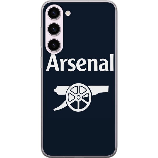 Yhteensopiva Puhelinkuori Samsung Galaxy S23+ Arsenal-logo tummansinisenä ja valkoisena, klassinen jalkapalloaihe Premier League -faneille