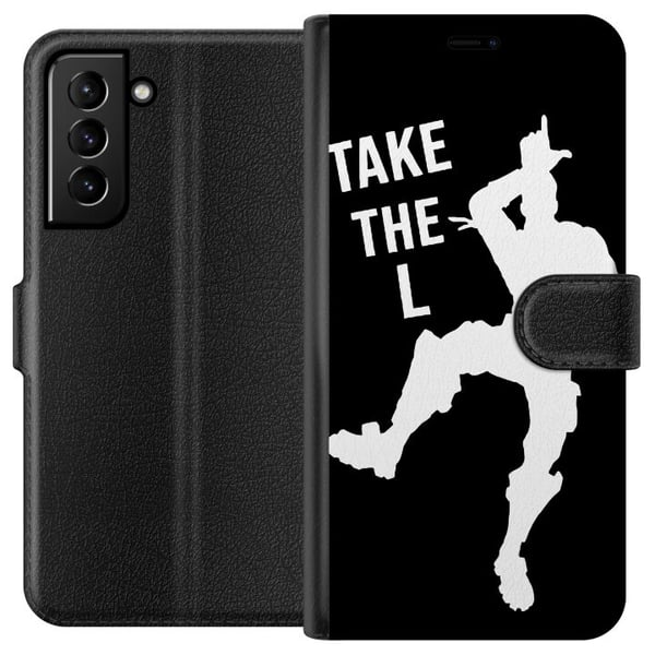 Kompatibelt Lommeboketui til Samsung Galaxy S21+ 5G Fortnite Kompatibelt Lommeboketui til Samsung Galaxy S21+ 5G Fortnite