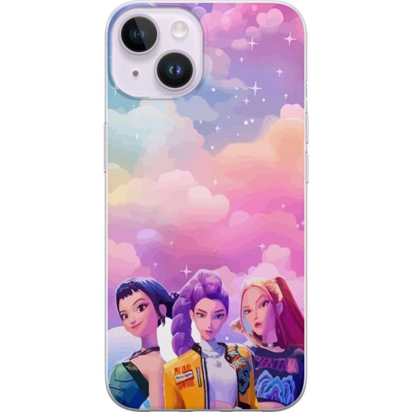 Yhteensopiva Puhelinkuori Apple iPhone 14 Värikäs pop-tyttötrio futuristisella tyylillä ja pastellitaivaalla, moderni nuorekas kuvitus Yhteensopiva Puhelinkuori Apple iPhone 14 Värikäs pop-tyttötrio futuristisella tyylillä ja pastellitaivaalla, moderni nuorekas kuvitus