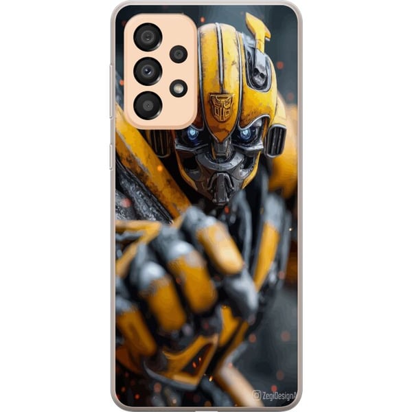 Yhteensopiva Puhelinkuori Samsung Galaxy A33 5G Bumblebee Transformers keltainen robotti mecha scifi-toimintasoturi yksityiskohtainen kyberpunk-sanka