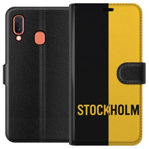 Kompatibelt Plånboksfodral till Samsung Galaxy A20e Stockholm – fotboll Kompatibelt Plånboksfodral till Samsung Galaxy A20e Stockholm – fotboll