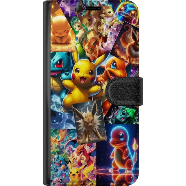 Kompatibelt Lommeboketui til Samsung Galaxy S10 Lite Pokémon-illustrasjon – Pikachu, Eevee og Charmander i fargerik design