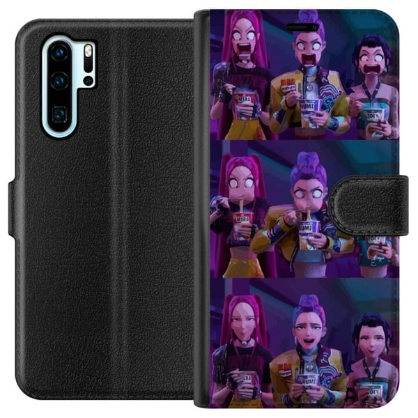 Yhteensopiva Lompakkokotelo Huawei P30 Pro KPop Demon Hunters -keräilyhahmo, tumma tyyli