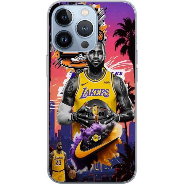 Kompatibelt Mobildeksel til Apple iPhone 13 Pro Basketinspirert kunstverk med nummer 23 og actionfølelse – kraftfull sportsillustrasjon med dynamisk