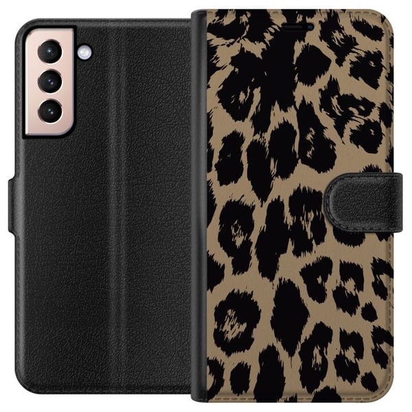 Kompatibelt Lommeboketui til Samsung Galaxy S21 Leopard