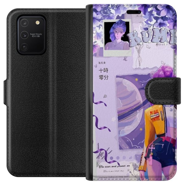 Kompatibelt Lommeboketui til Samsung Galaxy S10 Lite Kpop Demonjegere Rumi Kosmisk planet Lilla fantasi Idolestetikk Kompatibelt Lommeboketui til Samsung Galaxy S10 Lite Kpop Demonjegere Rumi Kosmisk planet Lilla fantasi Idolestetikk