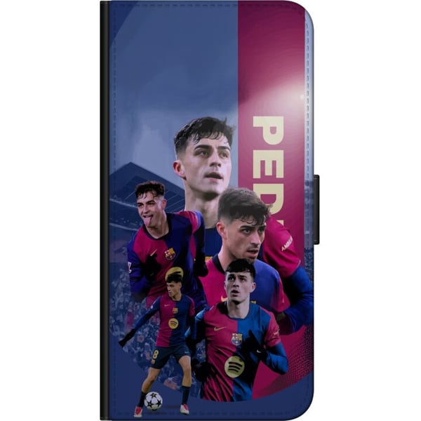 Kompatibelt Plånboksfodral till Samsung Galaxy A20s Pedri Barcelona Spanien fotboll mittfältare ung talang teknisk skicklig spelare med stark utveckl