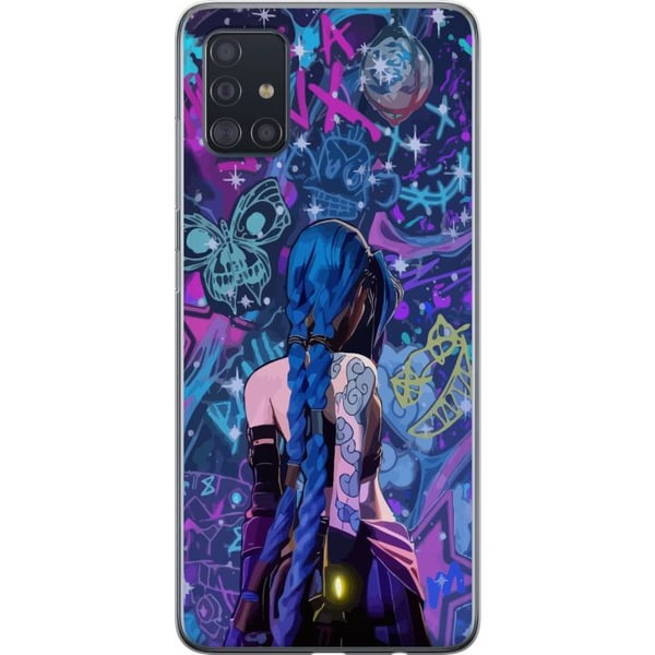 Kompatibelt Mobildeksel til Samsung Galaxy A51 Fargerik graffitiillustrasjon med blåhåret karakter i urban neonstil og kreativ energi Kompatibelt Mobildeksel til Samsung Galaxy A51 Fargerik graffitiillustrasjon med blåhåret karakter i urban neonstil og kreativ energi