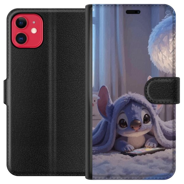 Kompatibel Tegnebogsetui til Apple iPhone 11 Stitch under et tæppe med telefon, aftenhygge i blå toner, charmerende drømmeagtigt design til alle, der Kompatibel Tegnebogsetui til Apple iPhone 11 Stitch under et tæppe med telefon, aftenhygge i blå toner, charmerende drømmeagtigt design til alle, der