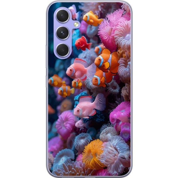 Kompatibelt Mobilskal till Samsung Galaxy A54 Fish Coral Ocean Sea Underwater