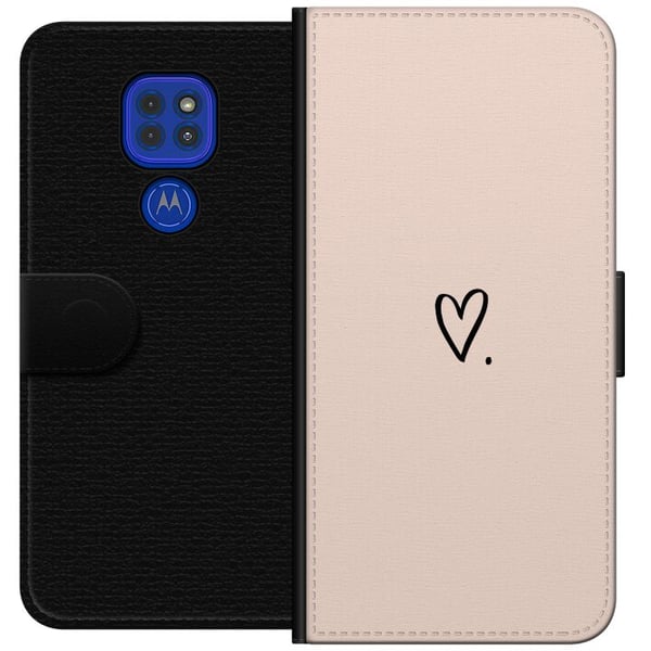 Kompatibel Tegnebogsetui til Motorola Moto G9 Play Hjerte