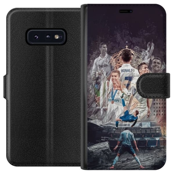 Kompatibel Tegnebogsetui til Samsung Galaxy S10e Cristiano Ronaldo Al-Nassr Portugal ikonisk målmaskine og global superstjerne med historiske rekorde