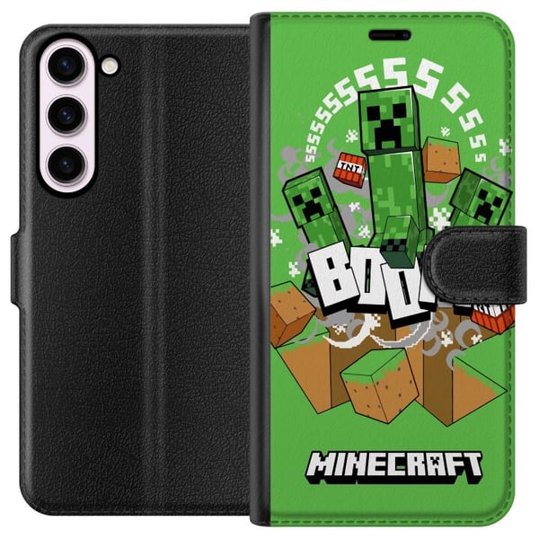Kompatibel Tegnebogsetui til Samsung Galaxy S23+ Minecraft Boom