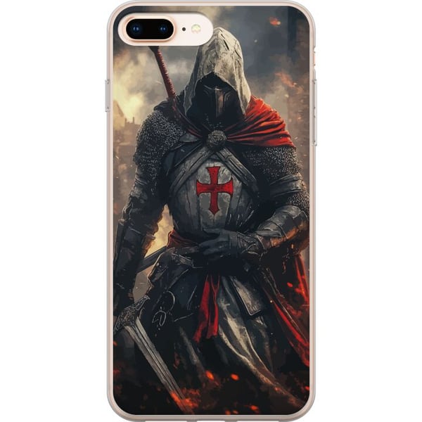 Yhteensopiva Puhelinkuori Apple iPhone 8 Plus temppeliritari ristiritari ristiretkeläinen soturi keskiaikainen haarniska risti miekka fantasia taiste Yhteensopiva Puhelinkuori Apple iPhone 8 Plus temppeliritari ristiritari ristiretkeläinen soturi keskiaikainen haarniska risti miekka fantasia taiste