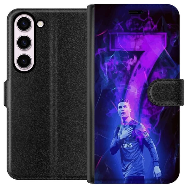 Yhteensopiva Lompakkokotelo Samsung Galaxy S23 Ronaldo 7 - Jalkapallolegenda Toiminnassa Fanien Puolesta