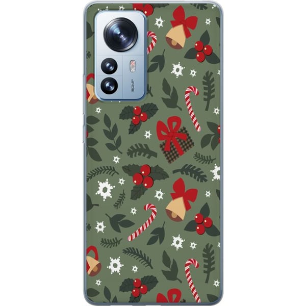 Yhteensopiva Puhelinkuori Xiaomi 12 Pro Hauskaa joulukuviota