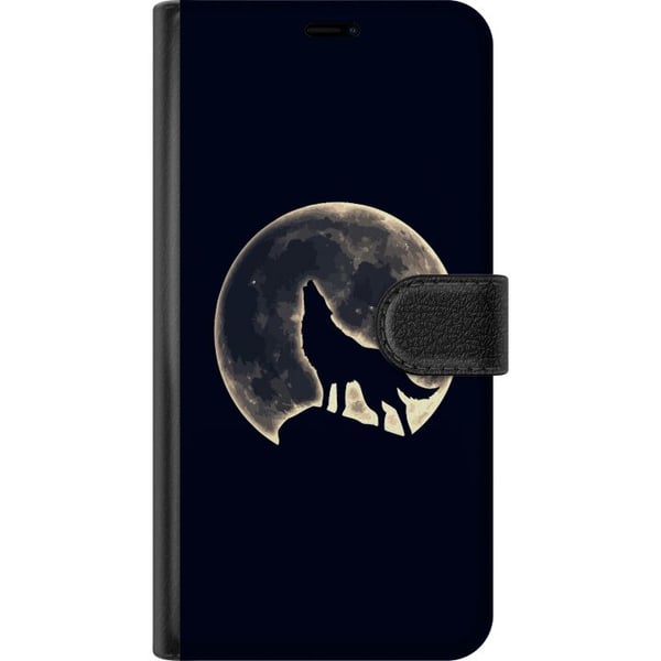 Kompatibelt Plånboksfodral till Apple iPhone 13 mini Varg Måne