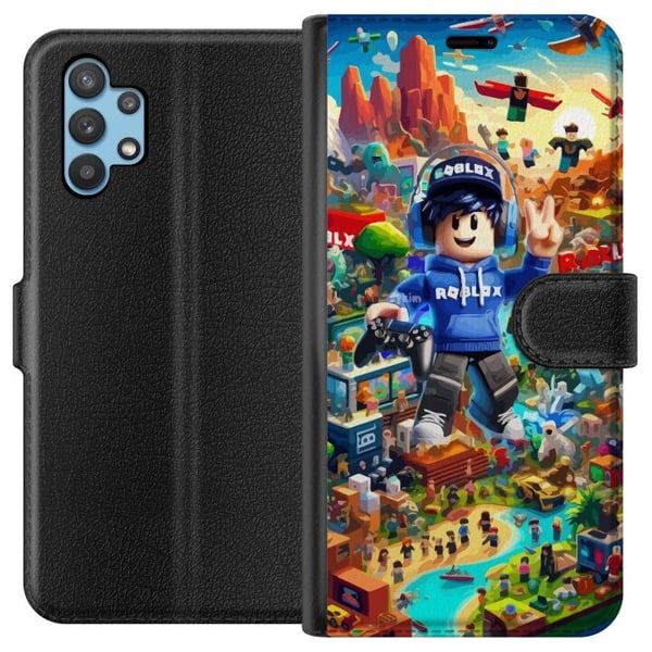 Kompatibelt Plånboksfodral till Samsung Galaxy A32 5G Stor detaljerad Roblox-värld fylld av karaktärer äventyr och färgstarka miljöer Kompatibelt Plånboksfodral till Samsung Galaxy A32 5G Stor detaljerad Roblox-värld fylld av karaktärer äventyr och färgstarka miljöer