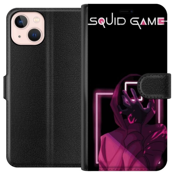 Kompatibelt Lommeboketui til Apple iPhone 13 mini Squid Game 2 Kompatibelt Lommeboketui til Apple iPhone 13 mini Squid Game 2