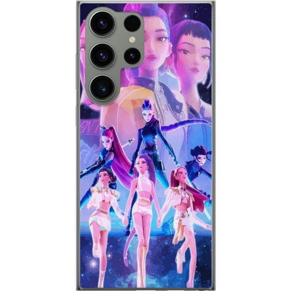 Kompatibel Mobilcover til Samsung Galaxy S23 Ultra Kosmisk neonmiljø med K-pop-inspireret pigegruppe i futuristisk scenografi Kompatibel Mobilcover til Samsung Galaxy S23 Ultra Kosmisk neonmiljø med K-pop-inspireret pigegruppe i futuristisk scenografi