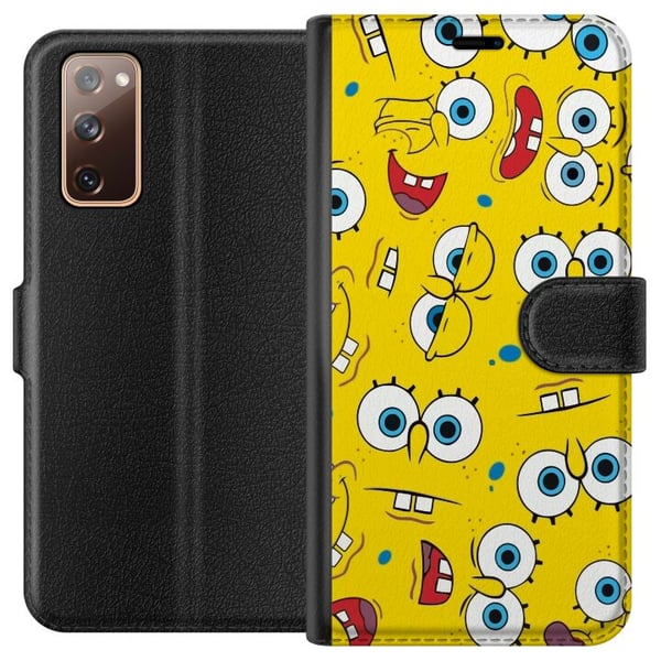 Yhteensopiva Lompakkokotelo Samsung Galaxy S20 FE SiipiSpongi Neliöpantteri