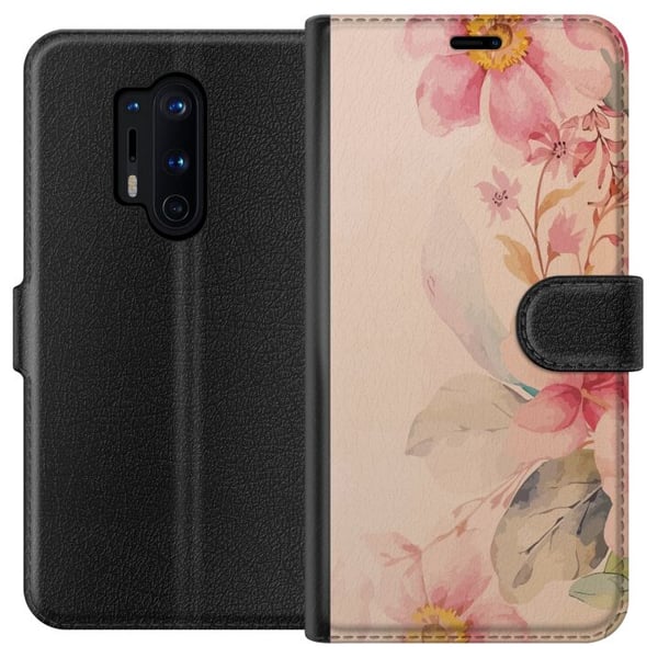 Yhteensopiva Lompakkokotelo OnePlus 8 Pro Värikkäät Kukat